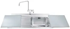 Lavello Smeg LI91SGS 90x50 cm 1 vasca con gocciolatoio a sinistra con vetri silver
