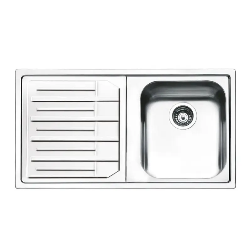 Lavello Smeg LP861S2 inox 1 vasca con gocciolatoio sinistro 86x50 cm.