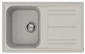 Lavello Smeg LZ791AL 1 vasca con gocciolatoio reversibile 79x50 cm. alluminio