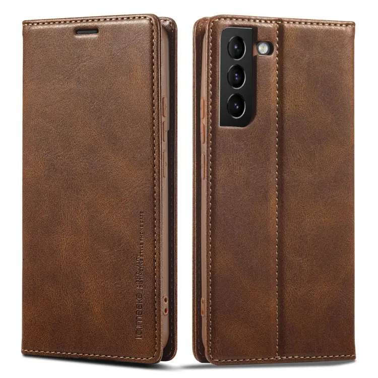 LC.IMEEKE RFID Anti-theft Leather Phone Case, For Samsung Galaxy S21+ 5G