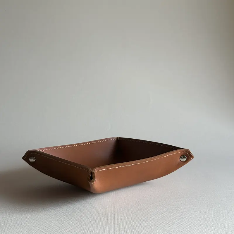 Leather Valet Tray | Marrone