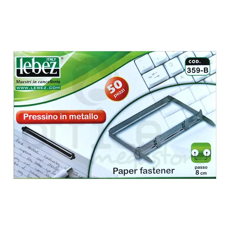 LEBEZ FASTENER FERMAFOGLI IN METALLO 50PZ