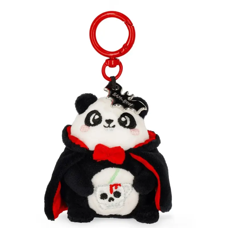 LEGAMI MILANO HALLOWEEN TINY SUPER SOFT! PORTACHIAVI DI PELUCHE PANDA "BAM-BOO!"