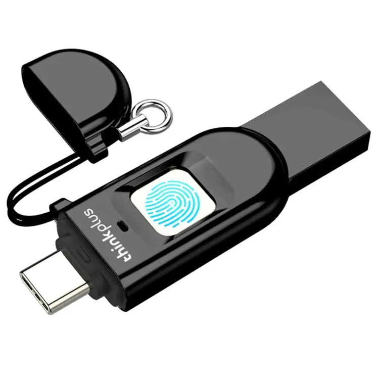 Lenovo Thinkplus TFU301 Dual Interface Type-C+USB Fingerprint Encrypted USB Flash Drive, Capacity