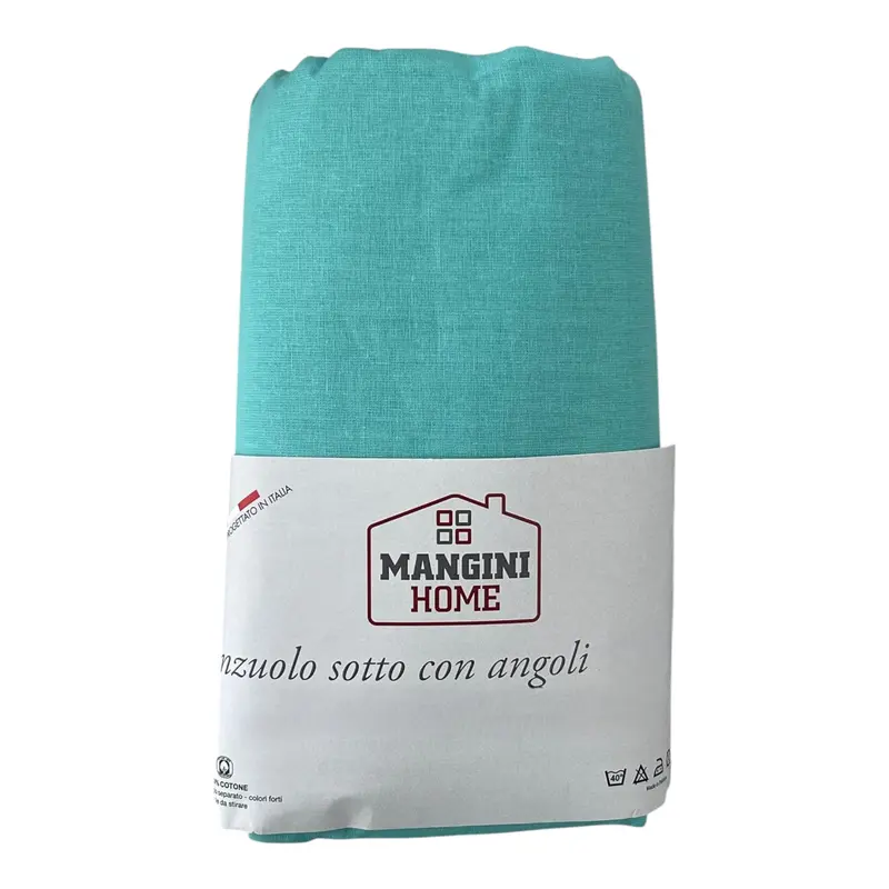 Lenzuolo sotto con angoli - Verde Acqua