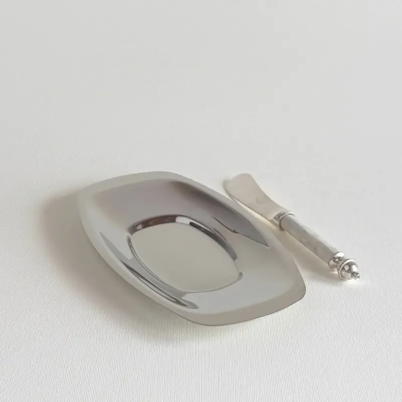 Letang Remy Polished Stainless Steel Butter Dish