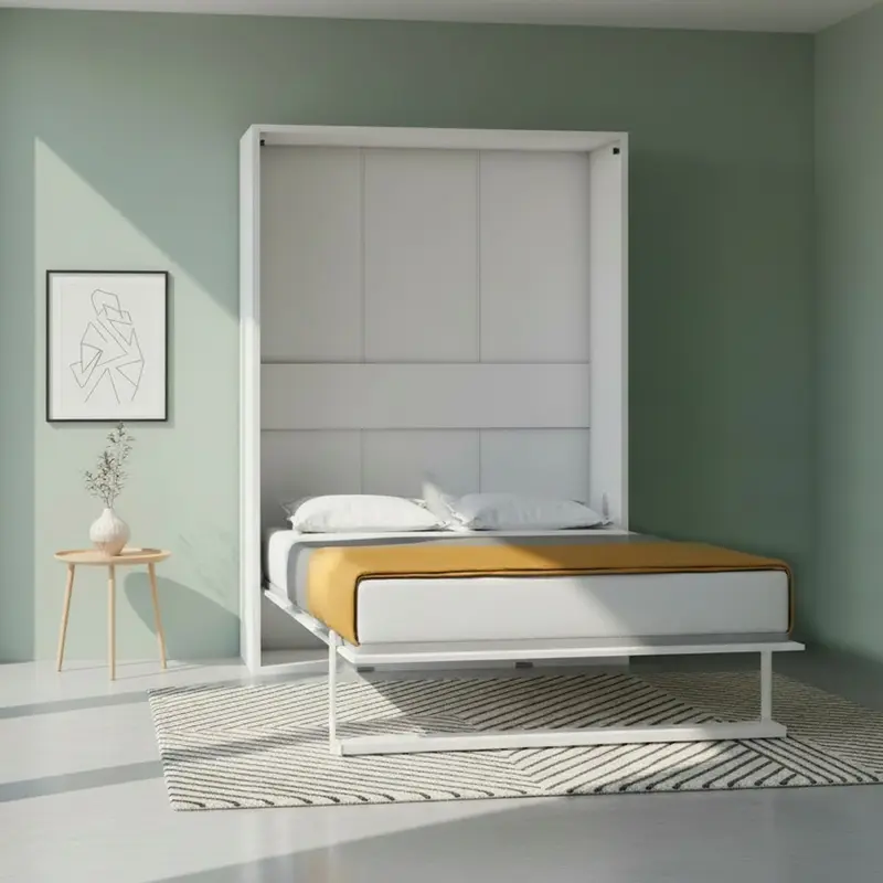 Letto matrimoniale a scomparsa Loft bianco