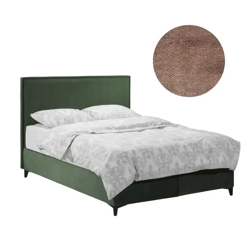 Letto matrimoniale contenitore Frame velluto tortora