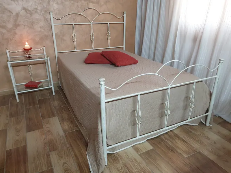 Letto una piazza e mezza Primula ferro battuto bianco oro