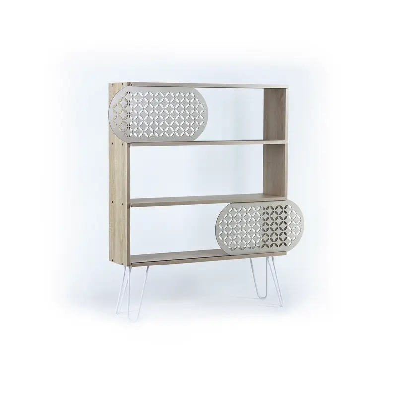 Libreria 3 ripiani Illia noce nero 94x25x117 MT190511