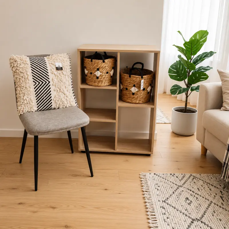 Libreria con 5 Vani a Giorno – Legno Truciolato Marrone – 60×24×H 86 cm
