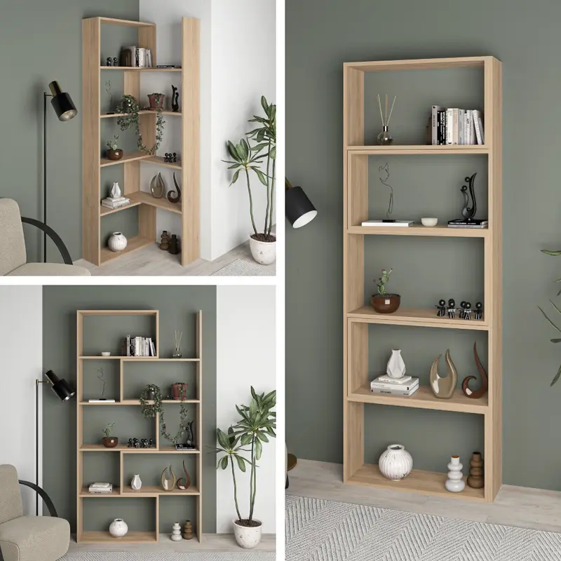 Libreria Wish estensibile angolare rovere 200h