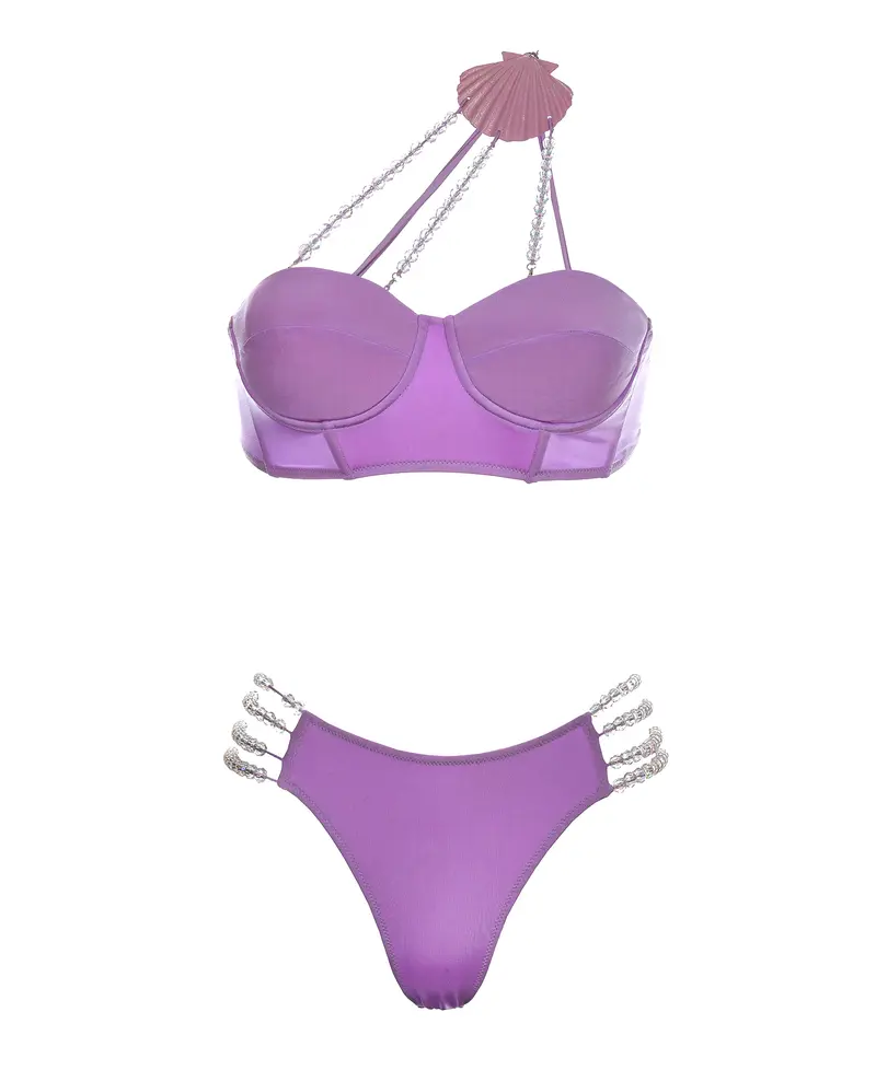 LILAC PEARL BIKINI WITH SHELL