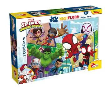 LISCIANI SPIDEY AMAZING FRIENDS PUZZLE MAX FLOOR 3+ 24 PZ DOUBLE FACE 70X50