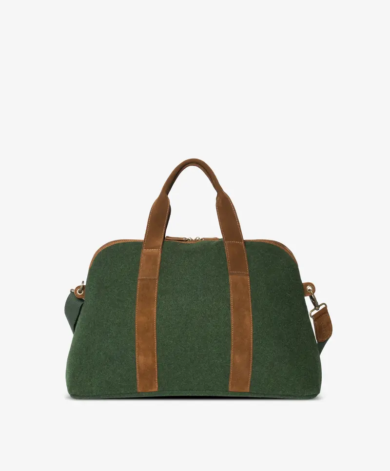 London Duffel Bag Felt - Large in Green/ Blue