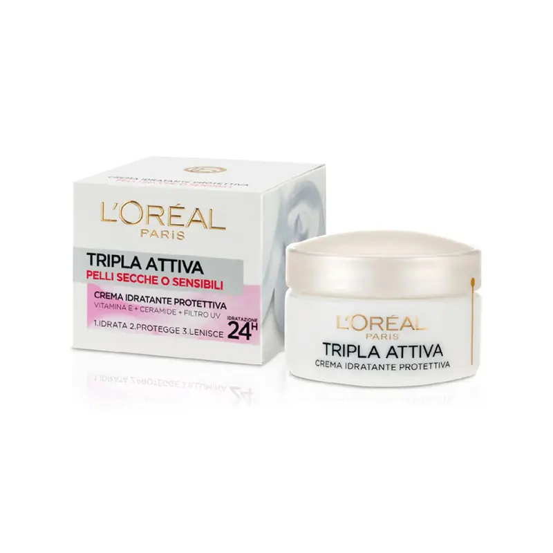 L’OREAL CREMA VISO TRIPLA ATTIVA 24H PELLI SENSIBILI