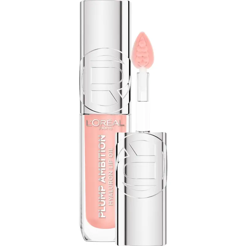 L'OREAL OLIO LABBRA PLUMP AMBITION LIP OIL CON ACIDO IALURONICO 201 MILKY NU
