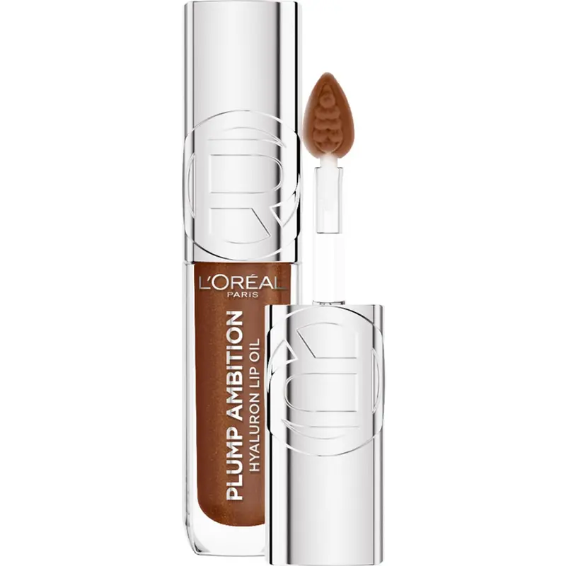 L'OREAL OLIO LABBRA PLUMP AMBITION LIP OIL CON ACIDO IALURONICO 510 LA NUIT SPARK