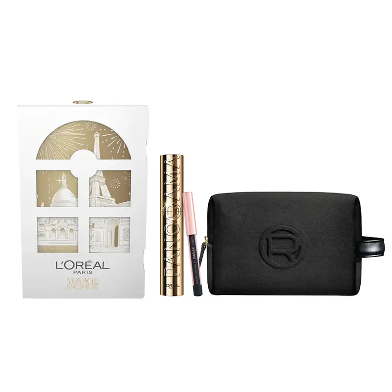 L’OREAL PARIS MAXI POCCHETTE NERA+MINI MATITA NERA+ PANORAMA MASCARA NERO