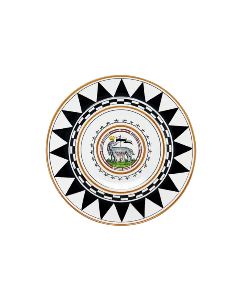 Lupa White and Black Pattern Imperial Plate Set