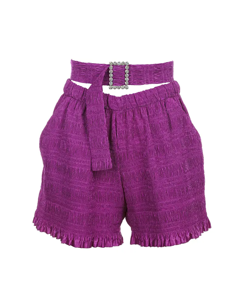 LUXURY CRYSTAL SHORTS - PURPLE