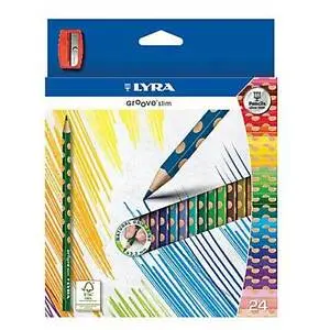 LYRA 24 MATITE COLORATE GROOVE SLIM