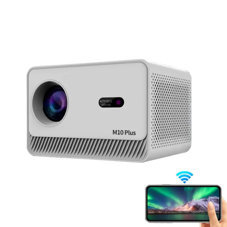 M10 Plus 1280x720P Projector 2.4G / 5G WIFI Bluetooth 5.2 Android 11 System Home Cinema EU Plug