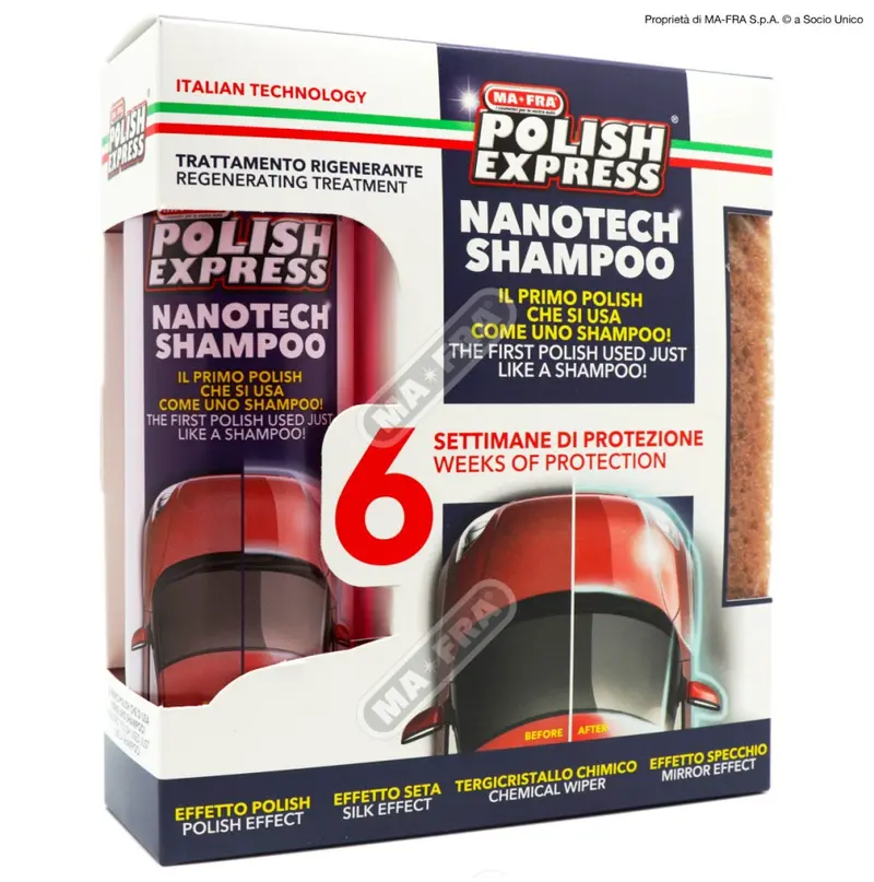 MAFRA POLISH EXPRESS KIT NANOTECH SHAMPOO 250ML E SPUGNA