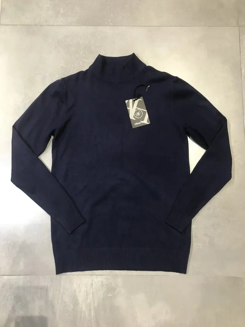 Maglione Collo Alto Uomo in Maglia Sottile