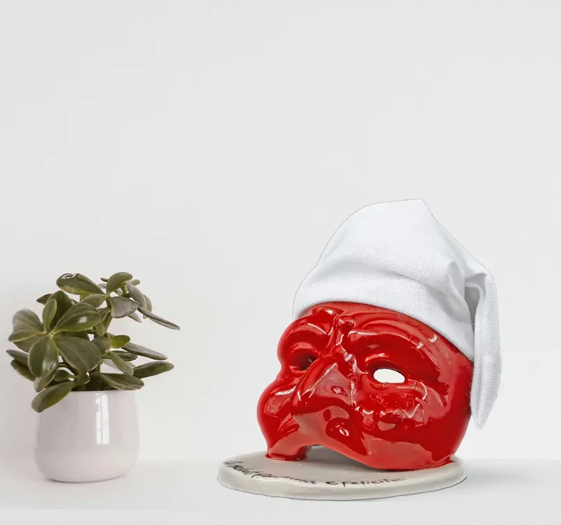 ✨ Maschera di Pulcinella da Appoggio – Idea Regalo e Bomboniera 🎭