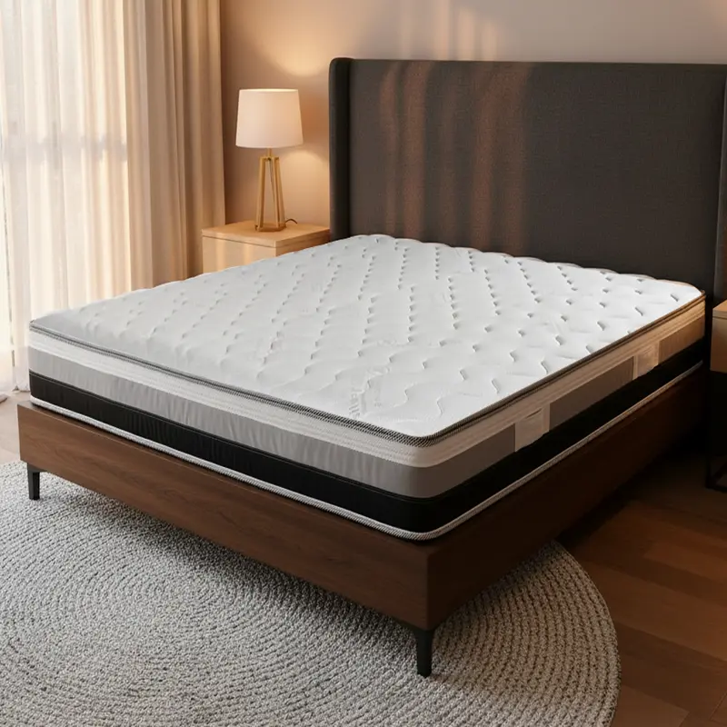 Materasso matrimoniale Poli con molle insacchettate e memory sfoderabile 160x200xH25 cm.
