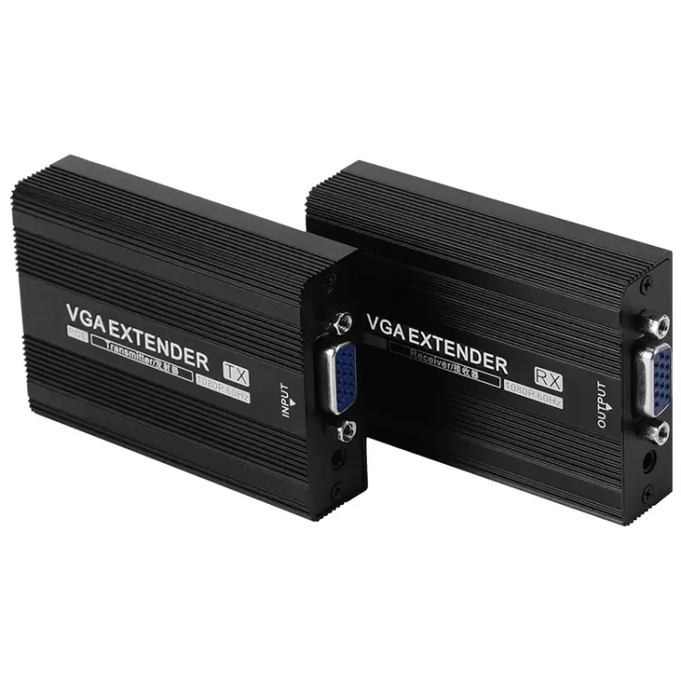Measy VGA1815 VGA Extender Transmitter and Receiver Converter, POE Single Power Supply, Transmission Distance