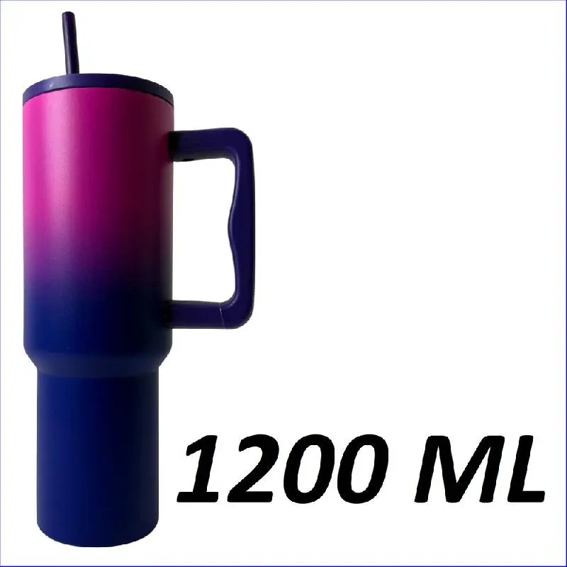 MILLE BACI BORRACCIA IN METALLO CON MANICO 1200ML FUXIA E BLU USA-11