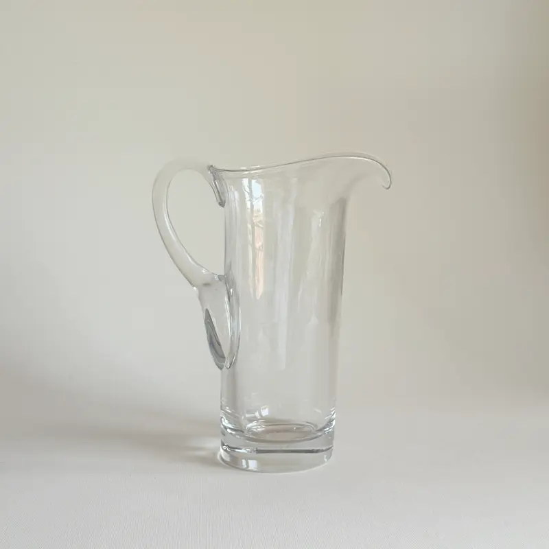 Minimalist Glass Jug | Mid-Century Italian Design · 1L