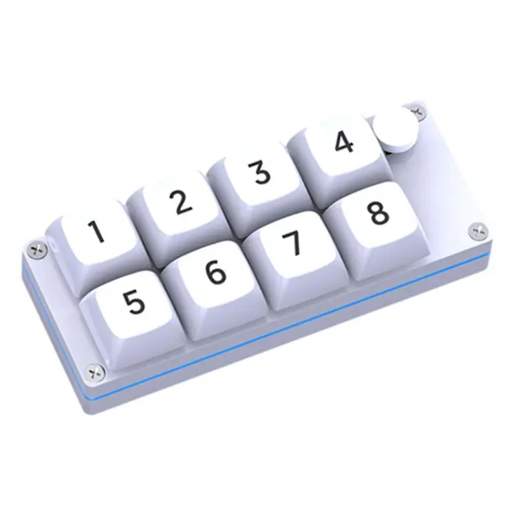 MKESPN Shortcut Macro Defined Wired Samll Keypad Single Handed Gaming Keyboard(White)