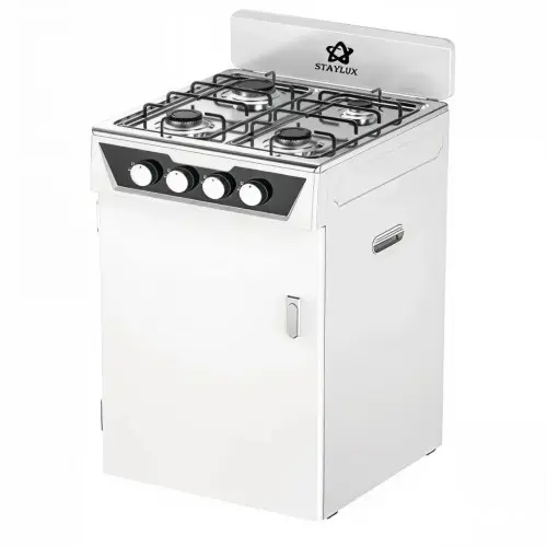 Mobilfornello 4F Con Vano Portabombola Staylux Poker Bianco