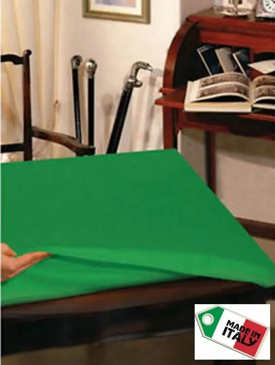 Mollettone Verde proteggi Tavolo Quadrato cm 140x140 gioco poker made Italy