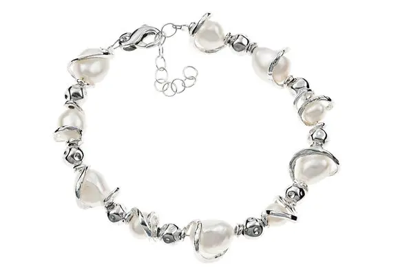MPBR2148 - BRACCIALE IN ARGENTO 925 NATURALE E PERLE