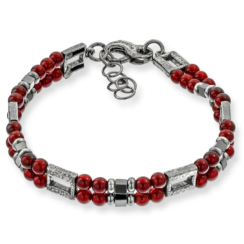 MPBR3228/UB - BRACCIALE IN ARGENTO 925 BRUNITO E PIETRE