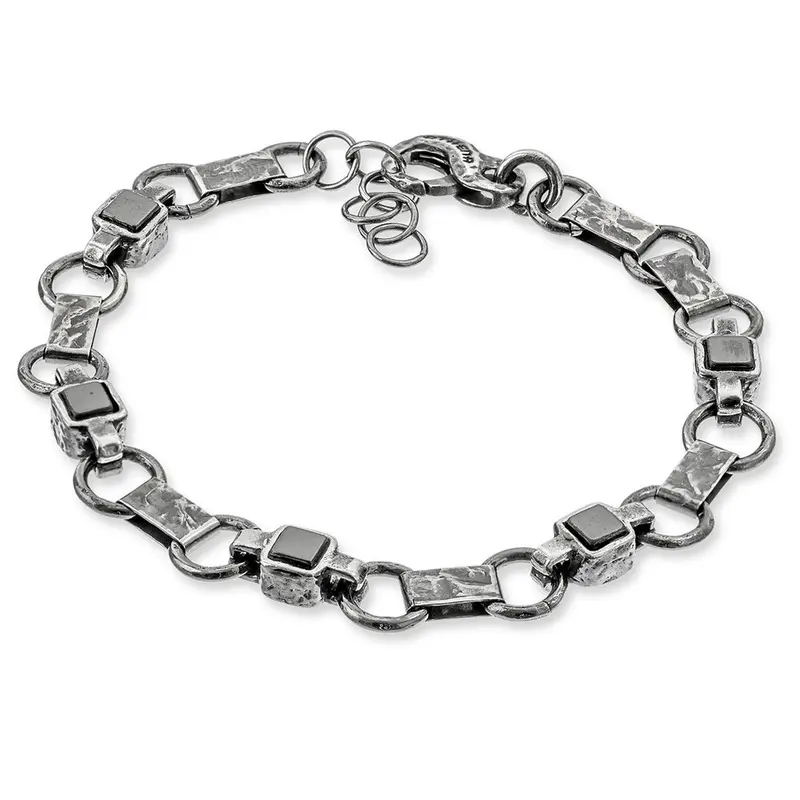 MPBR3232/UB - BRACCIALE IN ARGENTO 925 BRUNITO E PIETRE