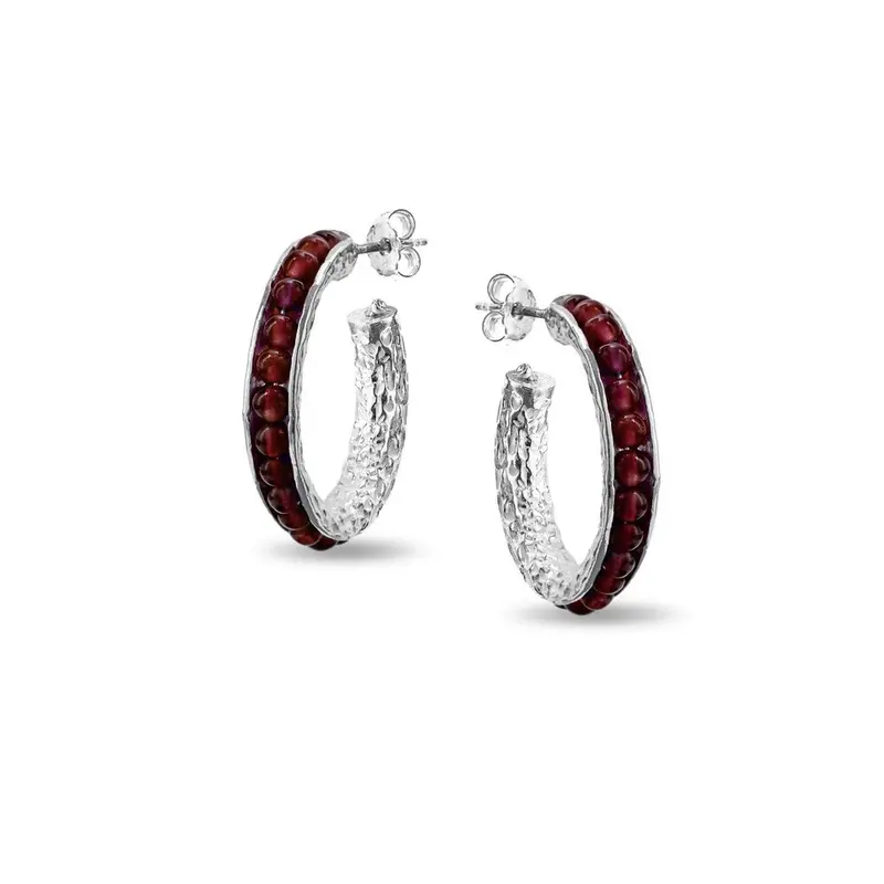 MPOR7782-ORECCHINI IN ARGENTO 925% NATURALE E PIETRE