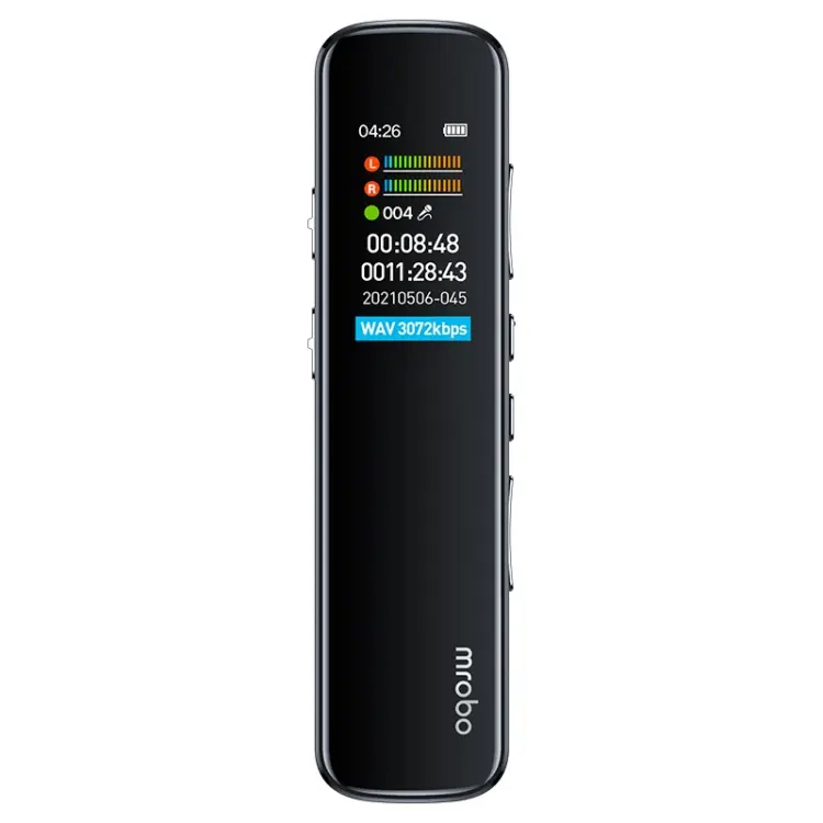 Mrobo RV-19 0.96-inch HD Screen 3D Noise Reduction Recording Pen Music Player, Capacity