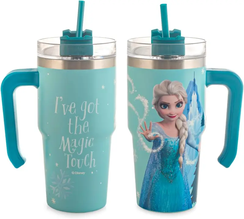 Mug termica Frozen con cannuccia inox lt 0,6.H&H