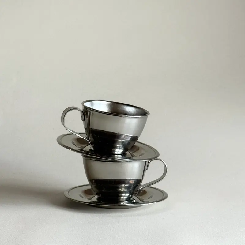 Nanni P&B Metal Espresso Cups | Set of 2