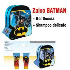 NATURAVERDE KIDS BATMAN GIFT SET SHAMPOO 100ML+GEL DOCCIA 100ML+ZAINO