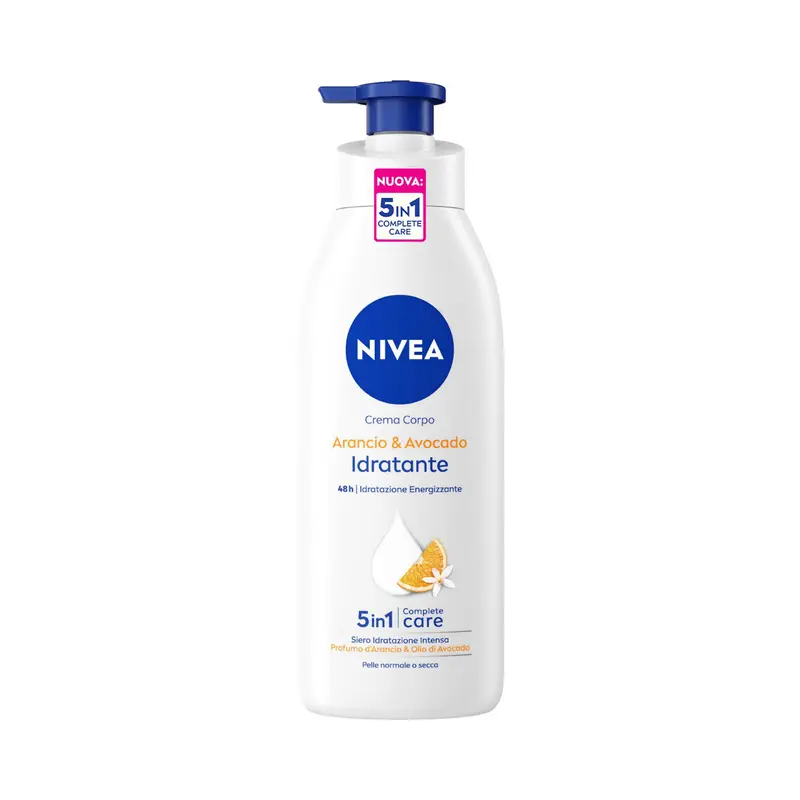 NIVEA BODY PUMP 500ML ARANCIO & AVOCADO