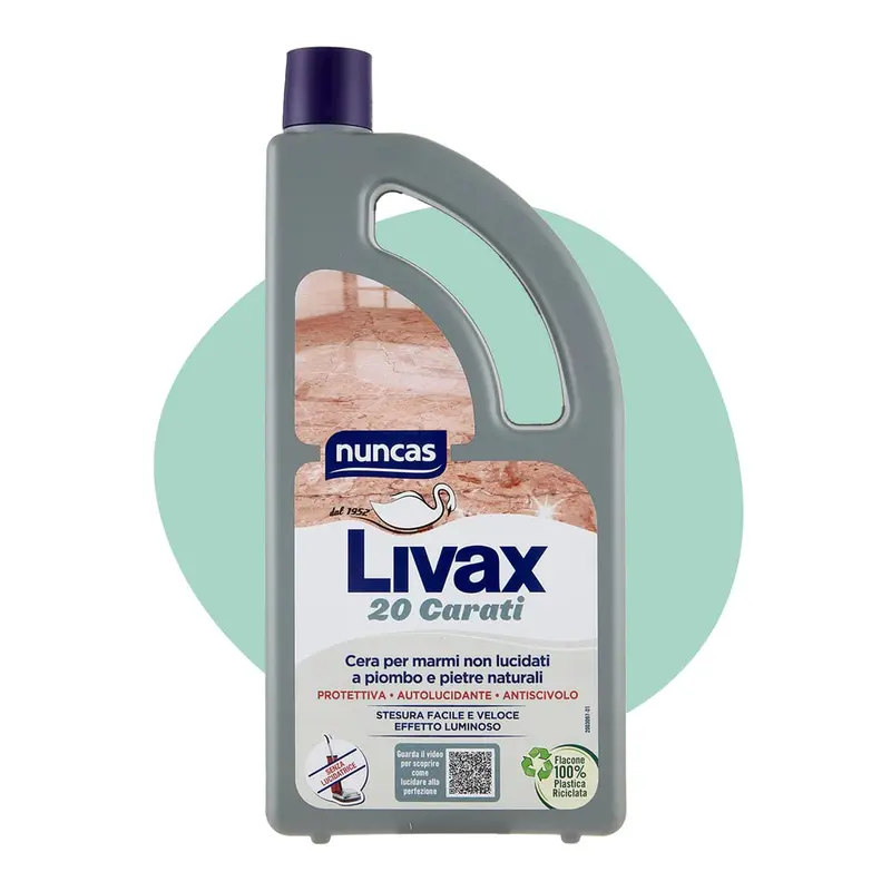 NUNCAS LIVAX 1L 20 CARATI CERA PER MARMI NON LUCIDATI A PIOMBO E PIETRE NATURALI