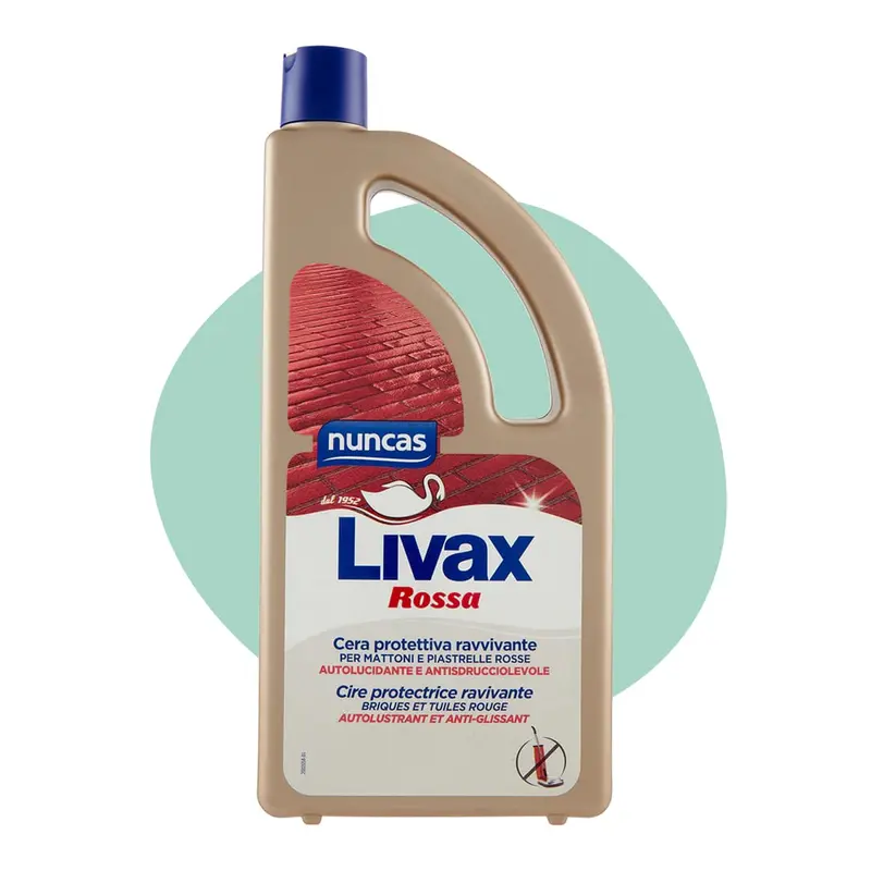 NUNCAS LIVAX 1L ROSSA CERA PROTETTIVA RAVVIVANTE PER MATTONI E PIASTRELLE ROSSE