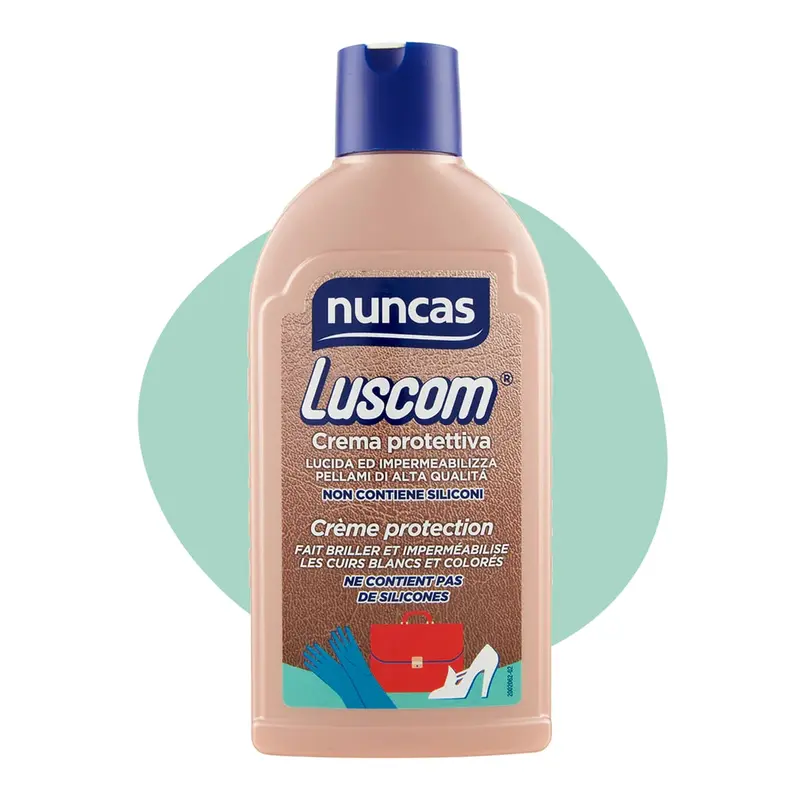 NUNCAS LUSCOM CREMA PROTETTIVA PELLAMI 200ML LUCIDA ED IMPERMIALIZZA PELLAMI DI ALTA QUALITA'