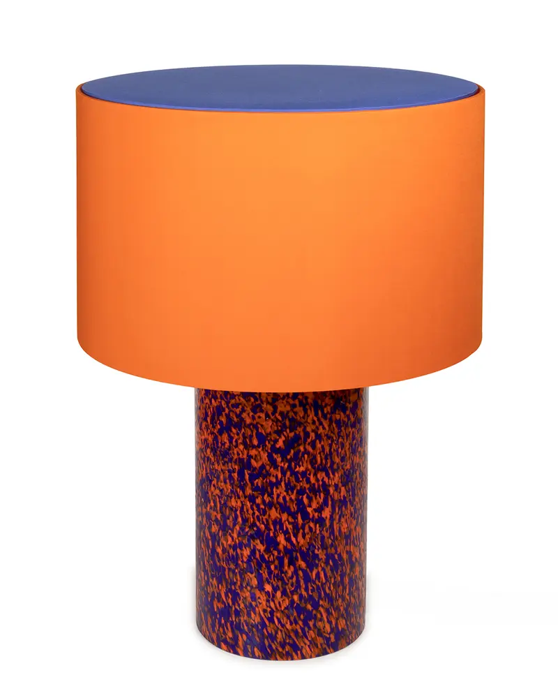 ORANGE & BLUE PILLAR LAMP